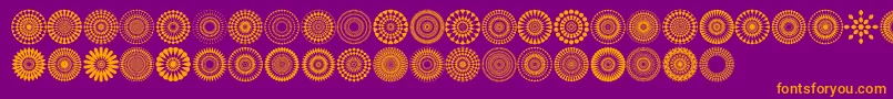 fuente Mandalas pro – Fuentes Naranjas Sobre Fondo Morado