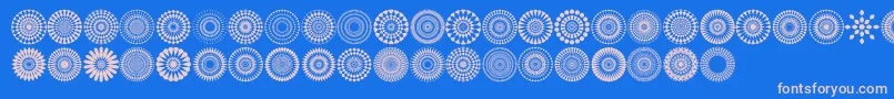 Fonte Mandalas pro – fontes rosa em um fundo azul