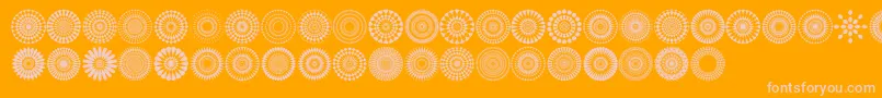 Mandalas pro-Schriftart – Rosa Schriften auf orangefarbenem Hintergrund