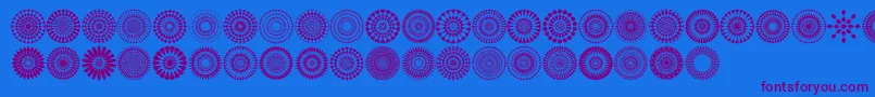 Шрифт Mandalas pro – фиолетовые шрифты на синем фоне