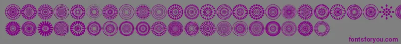 Mandalas pro Font – Purple Fonts on Gray Background