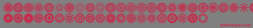 Mandalas pro Font – Red Fonts on Gray Background