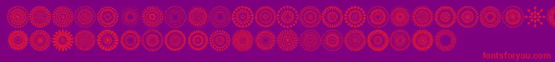 Mandalas pro-Schriftart – Rote Schriften auf violettem Hintergrund