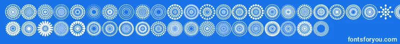 Шрифт Mandalas pro – белые шрифты на синем фоне