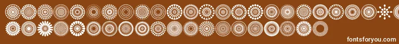 Mandalas pro Font – White Fonts on Brown Background