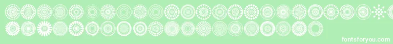 fuente Mandalas pro – Fuentes Blancas Sobre Fondo Verde