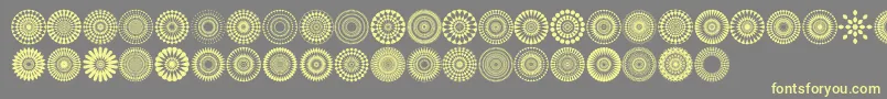 Fonte Mandalas pro – fontes amarelas em um fundo cinza