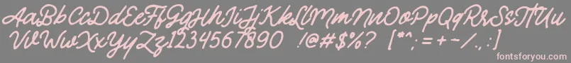 Mandatory Font – Pink Fonts on Gray Background
