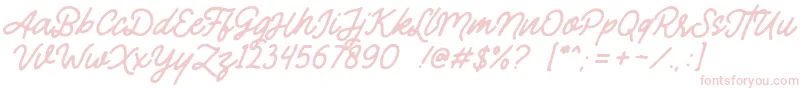 Mandatory Font – Pink Fonts on White Background