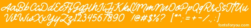 Mandatory Font – White Fonts on Orange Background