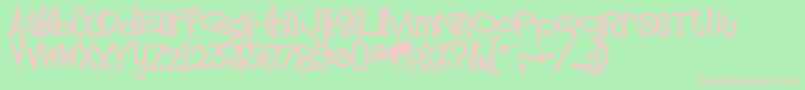 MANDINGO Font – Pink Fonts on Green Background