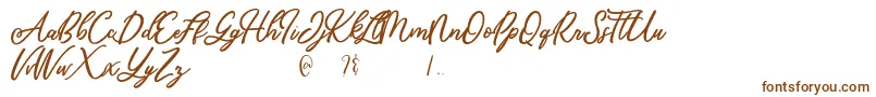 Mandymores-fontti – ruskeat fontit valkoisella taustalla