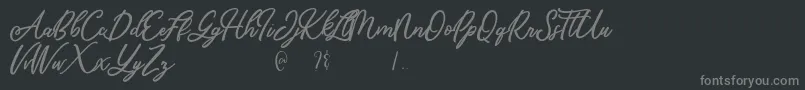 Mandymores Font – Gray Fonts on Black Background