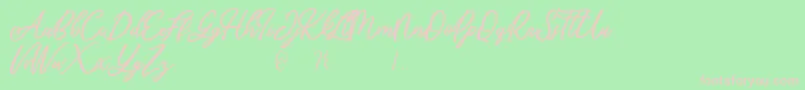 Mandymores Font – Pink Fonts on Green Background