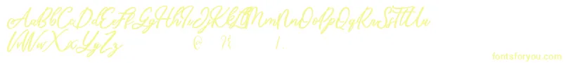 Шрифт Mandymores – жёлтые шрифты