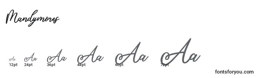 Mandymores Font Sizes