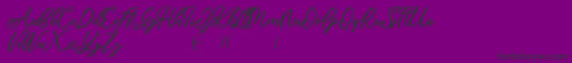 Mandymores-Schriftart – Schwarze Schriften auf violettem Hintergrund