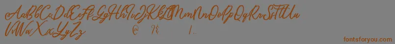 Шрифт Mandymores – коричневые шрифты на сером фоне