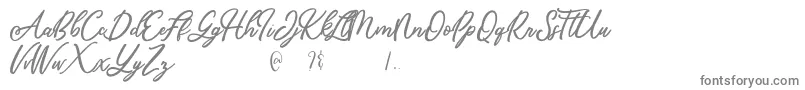 Mandymores-fontti – harmaat kirjasimet valkoisella taustalla