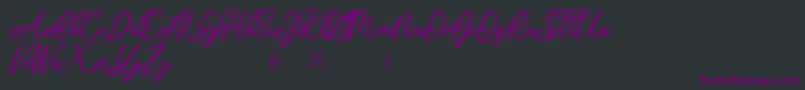 Mandymores Font – Purple Fonts on Black Background
