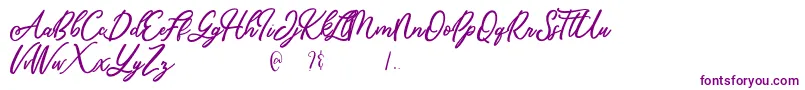 Mandymores Font – Purple Fonts on White Background