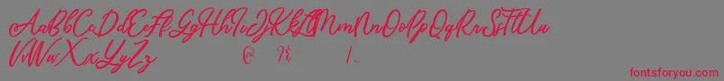 Mandymores-fontti – punaiset fontit harmaalla taustalla