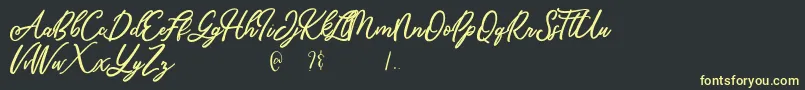 Mandymores-fontti – keltaiset fontit mustalla taustalla