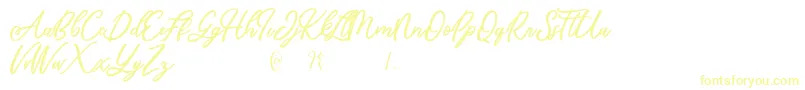 Mandymores-Schriftart – Gelbe Schriften
