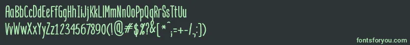 Czcionka Mangaba – zielone czcionki na czarnym tle