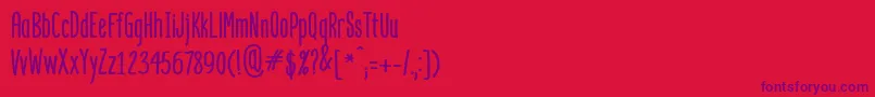 Mangaba Font – Purple Fonts on Red Background