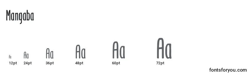 Mangaba Font Sizes