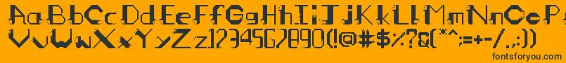 mangahas Font – Black Fonts on Orange Background