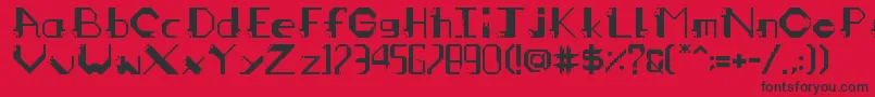 mangahas Font – Black Fonts on Red Background