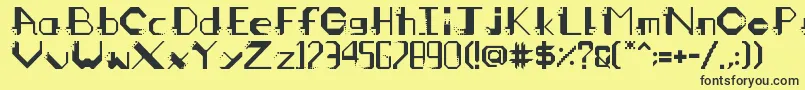 mangahas Font – Black Fonts on Yellow Background