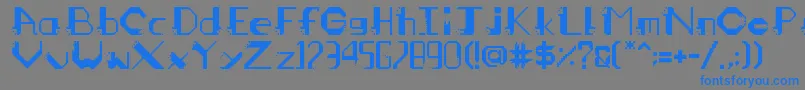 mangahas Font – Blue Fonts on Gray Background