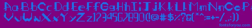 mangahas Font – Blue Fonts on Purple Background