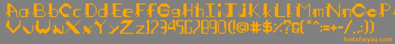mangahas Font – Orange Fonts on Gray Background