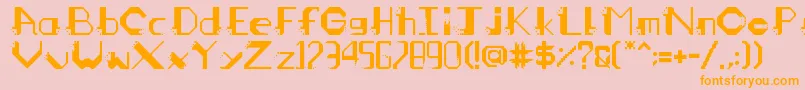 mangahas Font – Orange Fonts on Pink Background