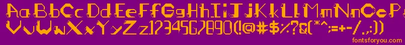 mangahas Font – Orange Fonts on Purple Background