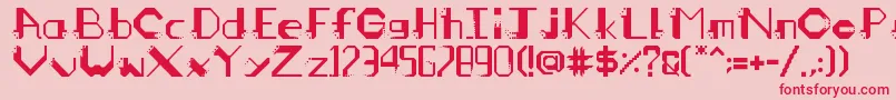 mangahas Font – Red Fonts on Pink Background