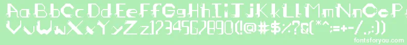 mangahas Font – White Fonts on Green Background