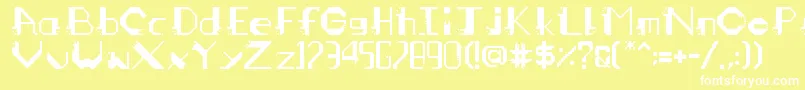 mangahas Font – White Fonts on Yellow Background