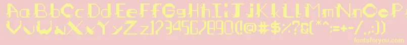 mangahas Font – Yellow Fonts on Pink Background