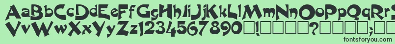 フォントHaywardRegular – 緑の背景に黒い文字