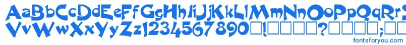 フォントHaywardRegular – 白い背景に青い文字