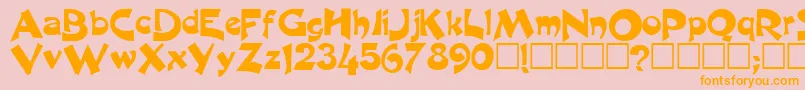 HaywardRegular Font – Orange Fonts on Pink Background