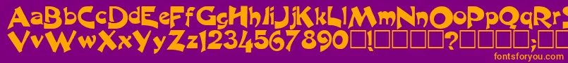 HaywardRegular Font – Orange Fonts on Purple Background