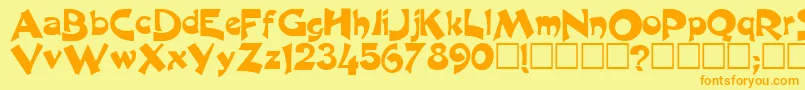 HaywardRegular Font – Orange Fonts on Yellow Background