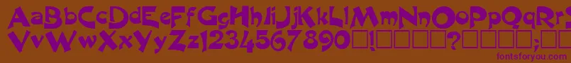 HaywardRegular Font – Purple Fonts on Brown Background