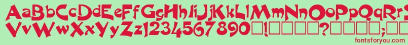 HaywardRegular Font – Red Fonts on Green Background